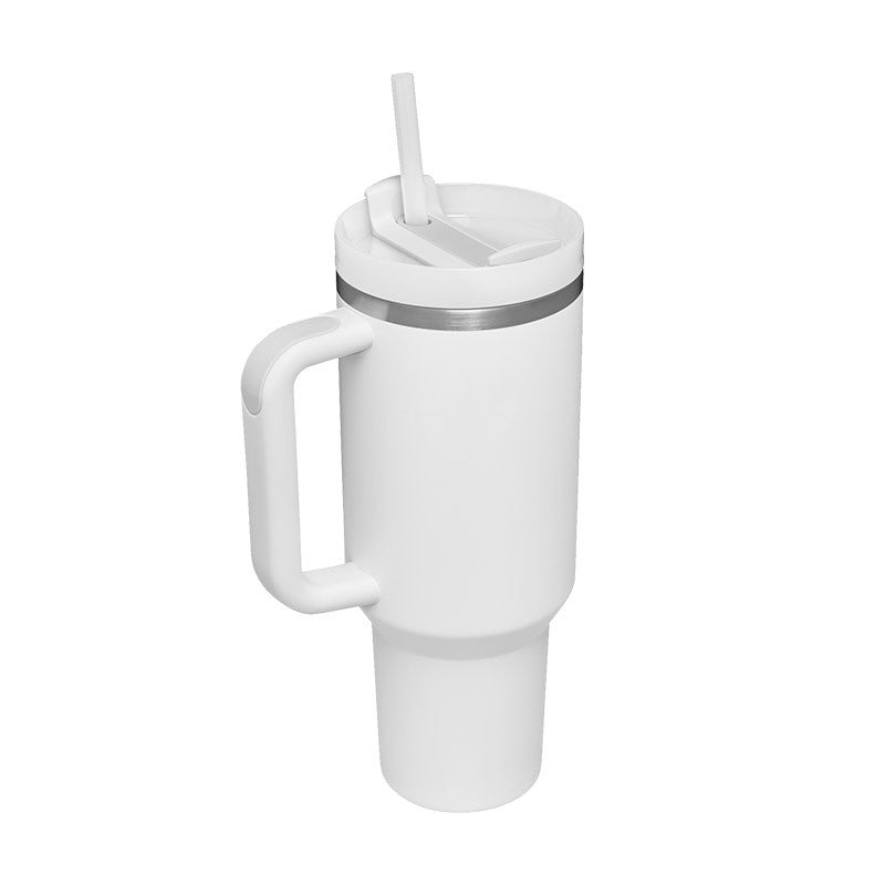 (Top Pick) 40 Oz Tumbler With Handle Straw Insulated, Stainless Steel Spill Proof Vacuum Coffee Cup Tumbler With Lid Tapered Mug Gifts For Valentine Lover Suitable For Car Gym Office Travel