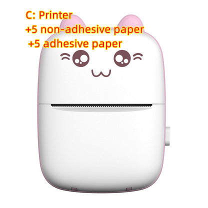 (Top Pick)Mini Printer Portable Mini Bluetooth WiFi New Wrong Printer Mobile Phone Photo Title Note Hot Print Pocket Student Error Label Printer