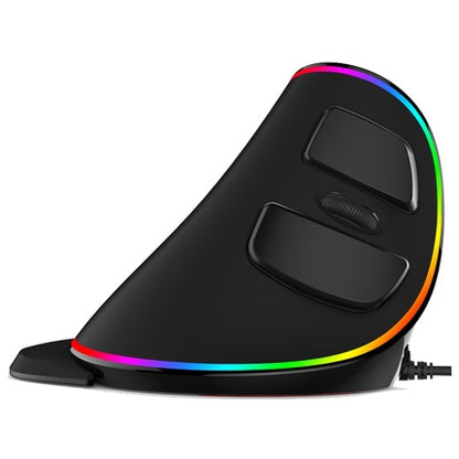 (New Arrival) Vertical Ergonomic Snail RGB Anti-Mouse Hand Wired Mouse