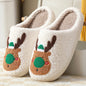 (New Arrival) Christmas Shoes Winter Home Slippers Elk Soft Cozy Bedroom Slipper Slip On House Shoes