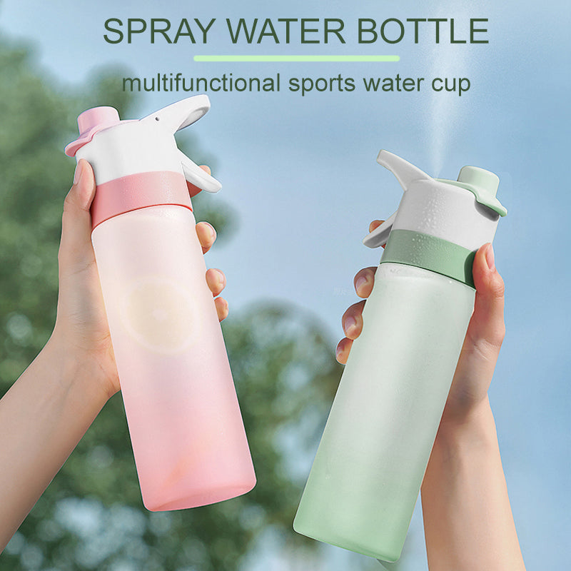 (New Arrival) Spray Water Bottle For Girls Outdoor Sport Fitness Water Cup Large Capacity Spray Bottle Drinkware Travel Bottles Kitchen Gadgets