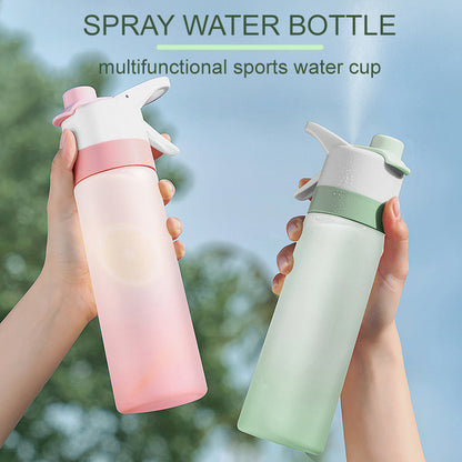 (New Arrival) Spray Water Bottle For Girls Outdoor Sport Fitness Water Cup Large Capacity Spray Bottle Drinkware Travel Bottles Kitchen Gadgets