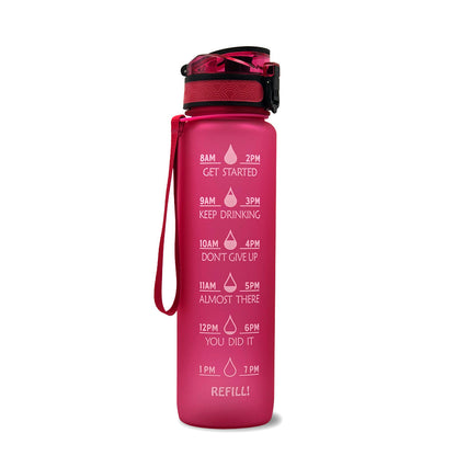 (New Arrival) 1L Tritan Water Bottle With Time Marker Bounce Cover Motivational Water Bottle Cycling Leakproof Cup For Sports Fitness Bottles