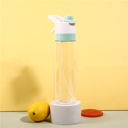 (New Arrival) Spray Water Bottle For Girls Outdoor Sport Fitness Water Cup Large Capacity Spray Bottle Drinkware Travel Bottles Kitchen Gadgets