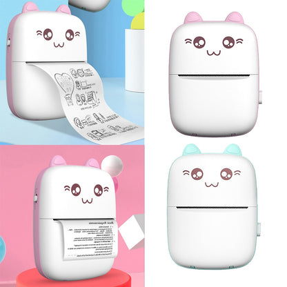 (Top Pick)Mini Printer Portable Mini Bluetooth WiFi New Wrong Printer Mobile Phone Photo Title Note Hot Print Pocket Student Error Label Printer