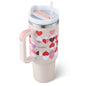 (Top Pick) 40 Oz Tumbler With Handle Straw Insulated, Stainless Steel Spill Proof Vacuum Coffee Cup Tumbler With Lid Tapered Mug Gifts For Valentine Lover Suitable For Car Gym Office Travel