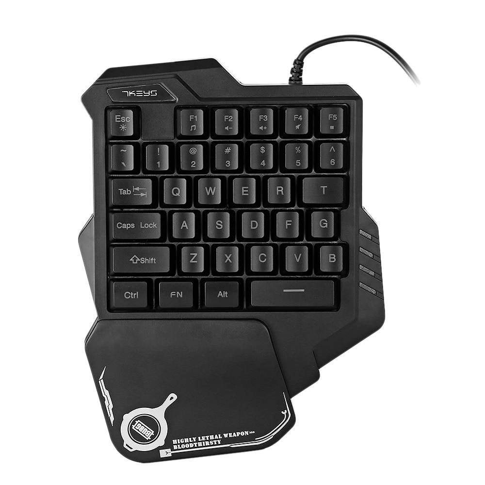 (New Arrival) One-Handed Mechanical Gaming Keyboard RGB Backlit Portable Mini Gaming Keypad Game Controller