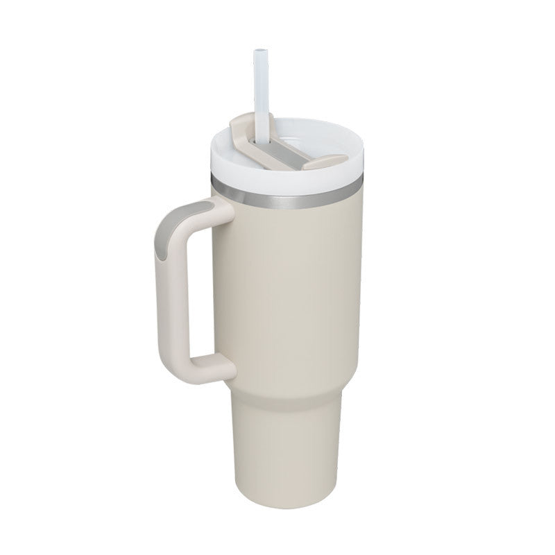 (Top Pick) 40 Oz Tumbler With Handle Straw Insulated, Stainless Steel Spill Proof Vacuum Coffee Cup Tumbler With Lid Tapered Mug Gifts For Valentine Lover Suitable For Car Gym Office Travel