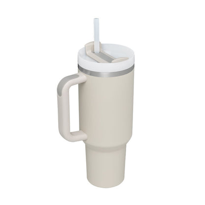 (Top Pick) 40 Oz Tumbler With Handle Straw Insulated, Stainless Steel Spill Proof Vacuum Coffee Cup Tumbler With Lid Tapered Mug Gifts For Valentine Lover Suitable For Car Gym Office Travel