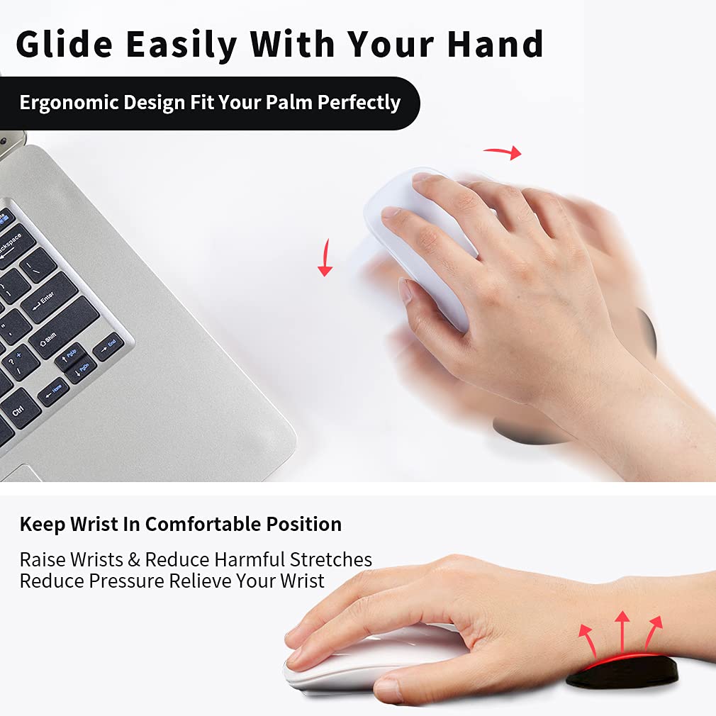 (New Arrival) Ergonomic Mouse Wrist Rest Mouse Pads Silicon Gel Non-Slip Streamline Wrist Rest Support Mat Computer Mouse Pad For Office Gaming PC Accessories