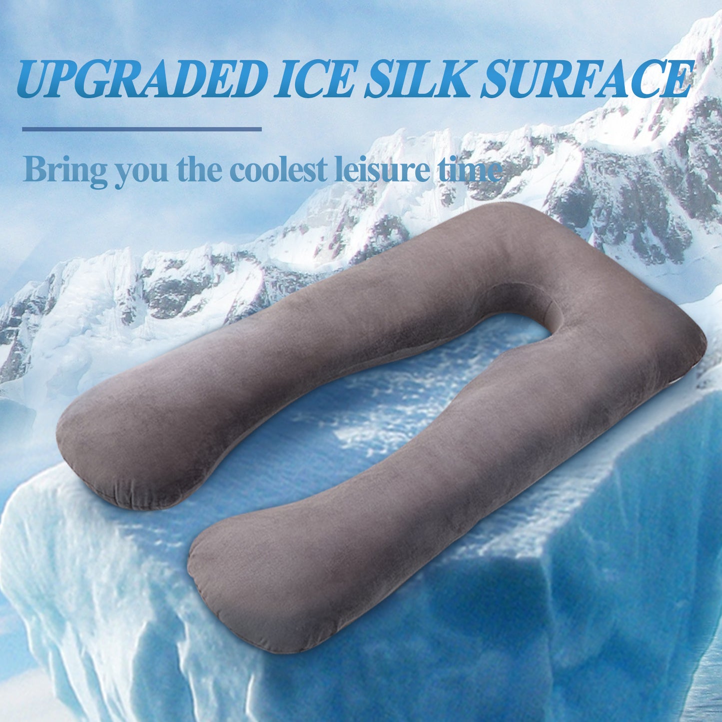 (New Arrival) Summer Sleeping Support Pillow For Pregnant Women U Shape Maternity Pillows Pregnancy Ice Silk