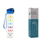 (New Arrival) 1L Tritan Water Bottle With Time Marker Bounce Cover Motivational Water Bottle Cycling Leakproof Cup For Sports Fitness Bottles