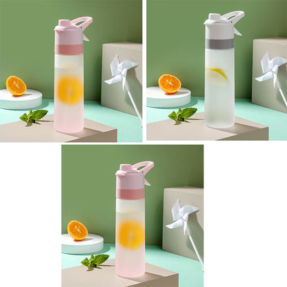 (New Arrival) Spray Water Bottle For Girls Outdoor Sport Fitness Water Cup Large Capacity Spray Bottle Drinkware Travel Bottles Kitchen Gadgets
