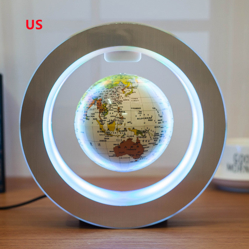 (Top Pick) Round LED World Map Floating Globe Magnetic Levitation Light Anti Gravity Magic