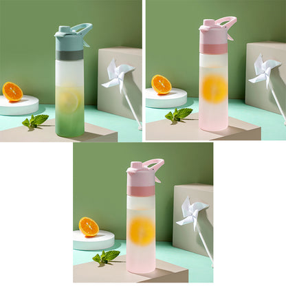 (New Arrival) Spray Water Bottle For Girls Outdoor Sport Fitness Water Cup Large Capacity Spray Bottle Drinkware Travel Bottles Kitchen Gadgets