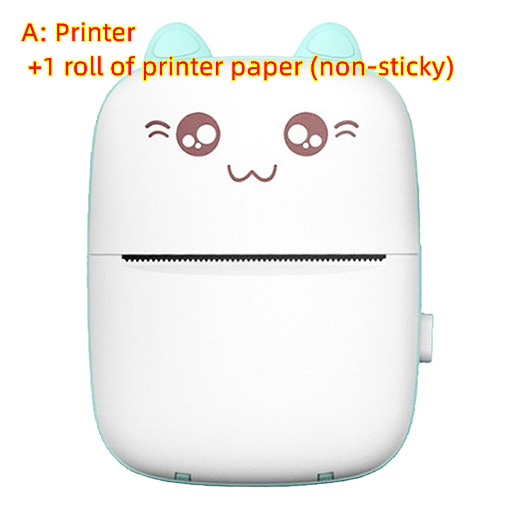 (Top Pick)Mini Printer Portable Mini Bluetooth WiFi New Wrong Printer Mobile Phone Photo Title Note Hot Print Pocket Student Error Label Printer