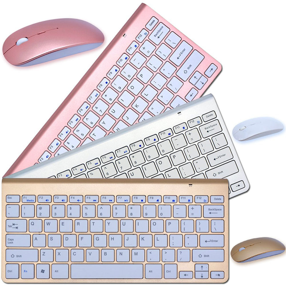 (New Arrival) 2.4G Wireless Keyboard And Mouse Protable Mini Keyboard Mouse Combo Set For Notebook Laptop Mac Desktop PC Computer Smart TV PS4