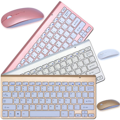 (New Arrival) 2.4G Wireless Keyboard And Mouse Protable Mini Keyboard Mouse Combo Set For Notebook Laptop Mac Desktop PC Computer Smart TV PS4