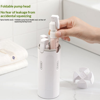 (New Arrival) 4 In 1 Travel Dispenser Portable Travel Bottles Leak Proof Leakproof Travel Container For Perfume Shampoo Conditioner Lotion
