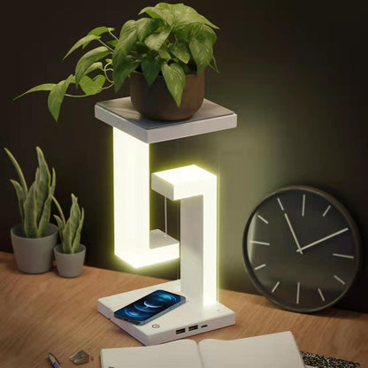 (Top Pick) Creative Smartphone Wireless Charging Suspension Table Lamp Balance Lamp Floating For Home Bedroom