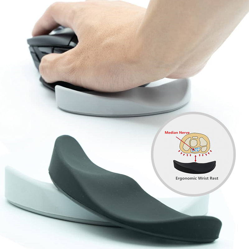 (New Arrival) Ergonomic Mouse Wrist Rest Mouse Pads Silicon Gel Non-Slip Streamline Wrist Rest Support Mat Computer Mouse Pad For Office Gaming PC Accessories