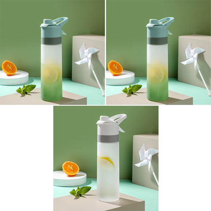 (New Arrival) Spray Water Bottle For Girls Outdoor Sport Fitness Water Cup Large Capacity Spray Bottle Drinkware Travel Bottles Kitchen Gadgets