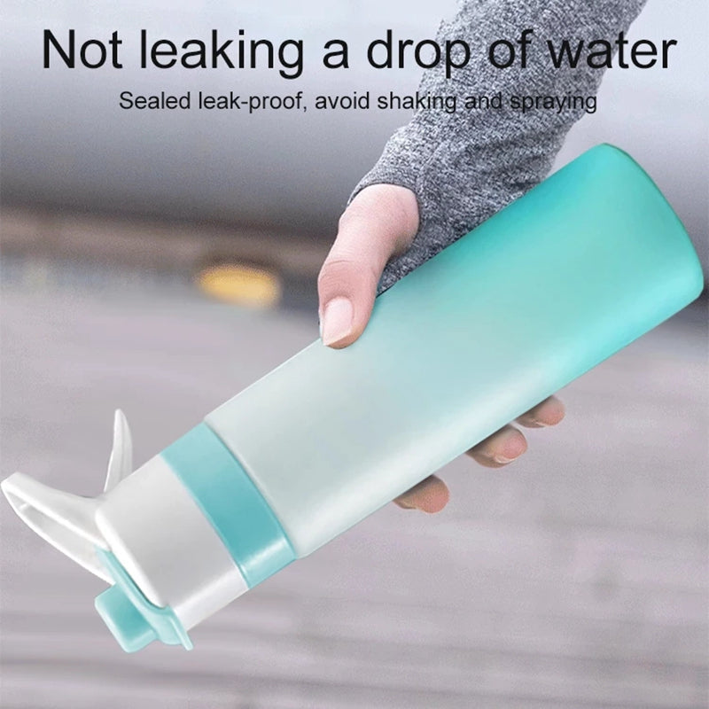 (New Arrival) Spray Water Bottle For Girls Outdoor Sport Fitness Water Cup Large Capacity Spray Bottle Drinkware Travel Bottles Kitchen Gadgets