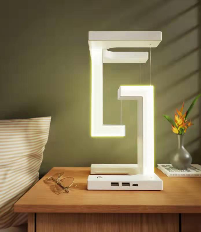 (Top Pick) Creative Smartphone Wireless Charging Suspension Table Lamp Balance Lamp Floating For Home Bedroom