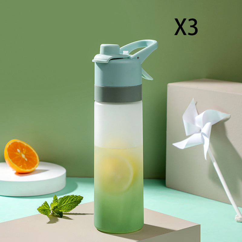 (New Arrival) Spray Water Bottle For Girls Outdoor Sport Fitness Water Cup Large Capacity Spray Bottle Drinkware Travel Bottles Kitchen Gadgets