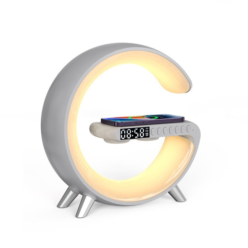 (New Arrival) New Intelligent G Shaped LED Lamp Bluetooth Speake Wireless Charger Atmosphere Lamp App Control For Bedroom Home Decor