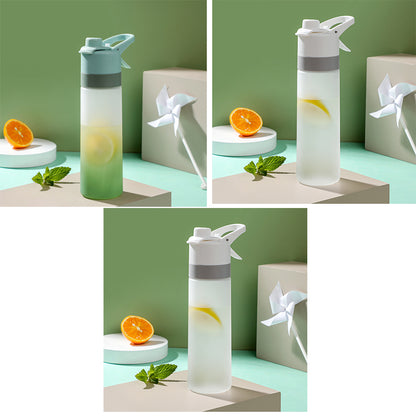 (New Arrival) Spray Water Bottle For Girls Outdoor Sport Fitness Water Cup Large Capacity Spray Bottle Drinkware Travel Bottles Kitchen Gadgets