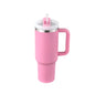 (Top Pick) 40 Oz Tumbler With Handle Straw Insulated, Stainless Steel Spill Proof Vacuum Coffee Cup Tumbler With Lid Tapered Mug Gifts For Valentine Lover Suitable For Car Gym Office Travel