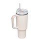 (Top Pick) 40 Oz Tumbler With Handle Straw Insulated, Stainless Steel Spill Proof Vacuum Coffee Cup Tumbler With Lid Tapered Mug Gifts For Valentine Lover Suitable For Car Gym Office Travel