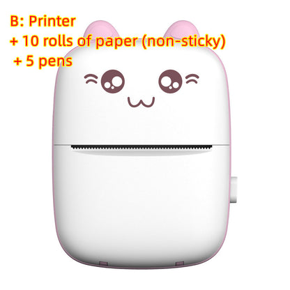 (Top Pick)Mini Printer Portable Mini Bluetooth WiFi New Wrong Printer Mobile Phone Photo Title Note Hot Print Pocket Student Error Label Printer