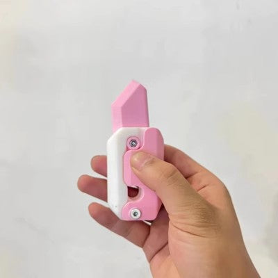 (New Arrival) 3D Printing Gravity Cub Jumping Small Radish Knife Mini Model Student Prize Pendant Decompression Toy For Children Gift