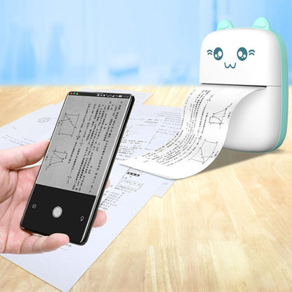 (Top Pick)Mini Printer Portable Mini Bluetooth WiFi New Wrong Printer Mobile Phone Photo Title Note Hot Print Pocket Student Error Label Printer