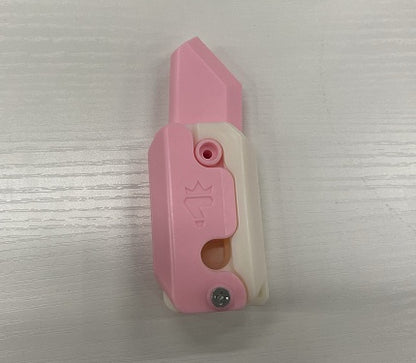 (New Arrival) 3D Printing Gravity Cub Jumping Small Radish Knife Mini Model Student Prize Pendant Decompression Toy For Children Gift