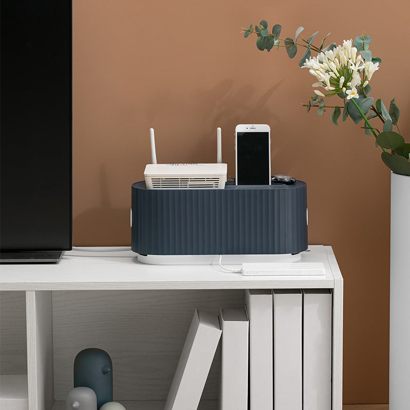 (New Arrival) Power Strip Wire Case Cable Storage Box Anti Dust Charger Socket Organizer Network Line Storage Bin Charger Wire Management