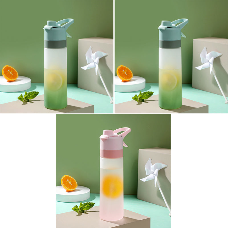 (New Arrival) Spray Water Bottle For Girls Outdoor Sport Fitness Water Cup Large Capacity Spray Bottle Drinkware Travel Bottles Kitchen Gadgets