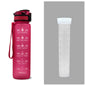 (New Arrival) 1L Tritan Water Bottle With Time Marker Bounce Cover Motivational Water Bottle Cycling Leakproof Cup For Sports Fitness Bottles