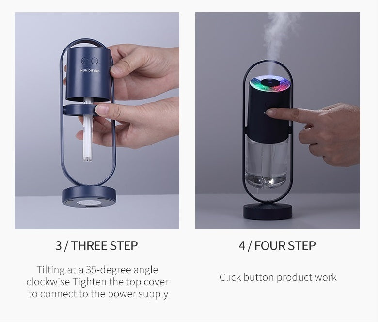 (Top Pick)Magic Shadow USB Air Humidifier For Home With Projection Night Lights Ultrasonic Car Mist Maker Mini Office Air Purifier