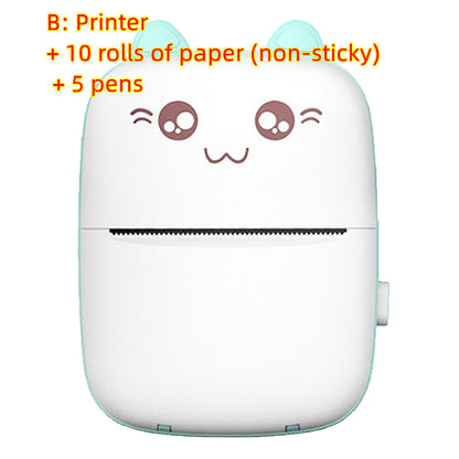 (Top Pick)Mini Printer Portable Mini Bluetooth WiFi New Wrong Printer Mobile Phone Photo Title Note Hot Print Pocket Student Error Label Printer
