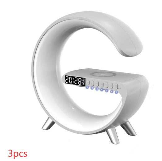 (New Arrival) New Intelligent G Shaped LED Lamp Bluetooth Speake Wireless Charger Atmosphere Lamp App Control For Bedroom Home Decor