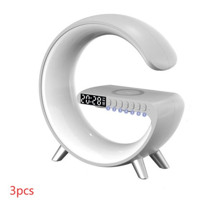 (New Arrival) New Intelligent G Shaped LED Lamp Bluetooth Speake Wireless Charger Atmosphere Lamp App Control For Bedroom Home Decor