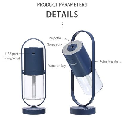 (Top Pick)Magic Shadow USB Air Humidifier For Home With Projection Night Lights Ultrasonic Car Mist Maker Mini Office Air Purifier