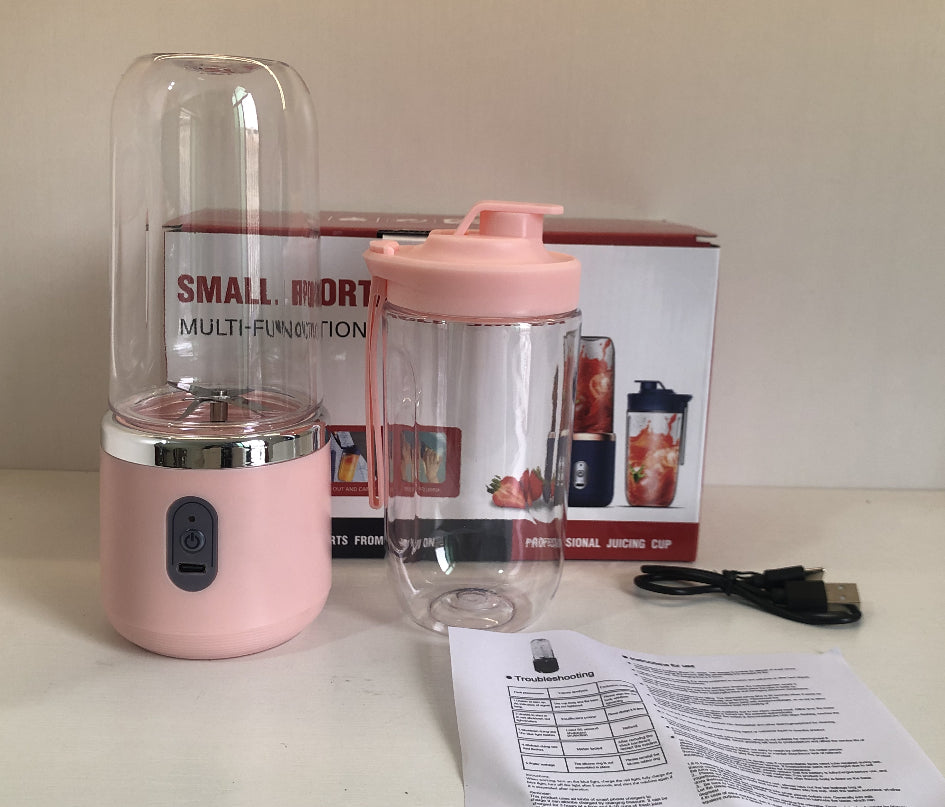 (New Arrival) blade Portable Blender Mini Juicer Cup Extractor Smoothie USB Charging Fruit Squeezer Blender Food Mixer Ice Crusher Portable Juicer Machine