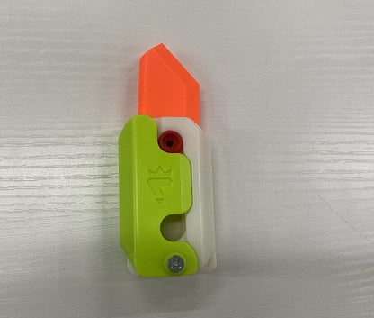 (New Arrival) 3D Printing Gravity Cub Jumping Small Radish Knife Mini Model Student Prize Pendant Decompression Toy For Children Gift