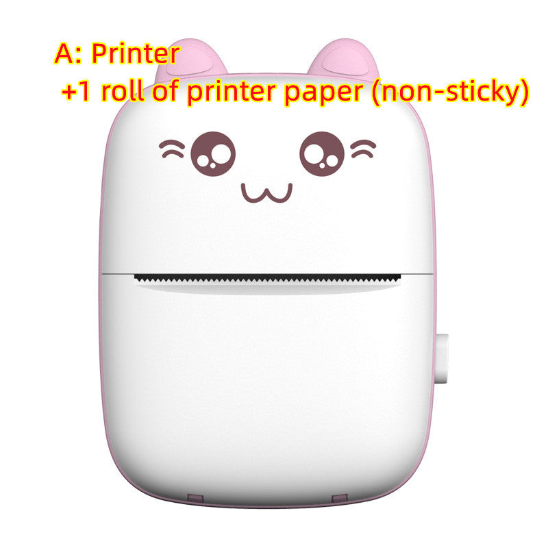 (Top Pick)Mini Printer Portable Mini Bluetooth WiFi New Wrong Printer Mobile Phone Photo Title Note Hot Print Pocket Student Error Label Printer