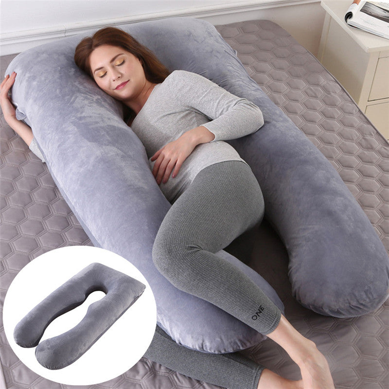 (New Arrival) Summer Sleeping Support Pillow For Pregnant Women U Shape Maternity Pillows Pregnancy Ice Silk