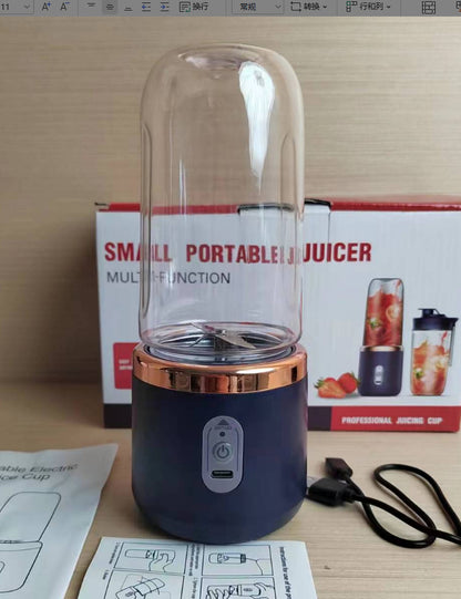 (New Arrival) blade Portable Blender Mini Juicer Cup Extractor Smoothie USB Charging Fruit Squeezer Blender Food Mixer Ice Crusher Portable Juicer Machine